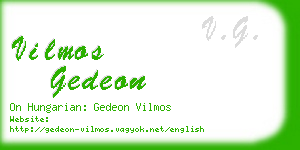 vilmos gedeon business card